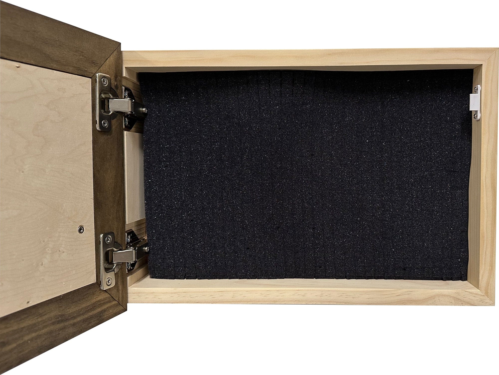American Flag & Patriotism Decorative & Secure Wall-Mounted Gun Cabinet (Jacobean & Natural) Armadillo Safe and Vault