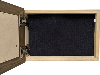 American Flag & Patriotism Decorative & Secure Wall-Mounted Gun Cabinet (Jacobean & Natural) Armadillo Safe and Vault