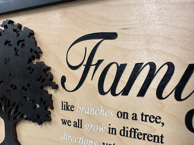 Decorative Secured Gun Storage Cabinet with Family Branches (Black) Armadillo Safe and Vault