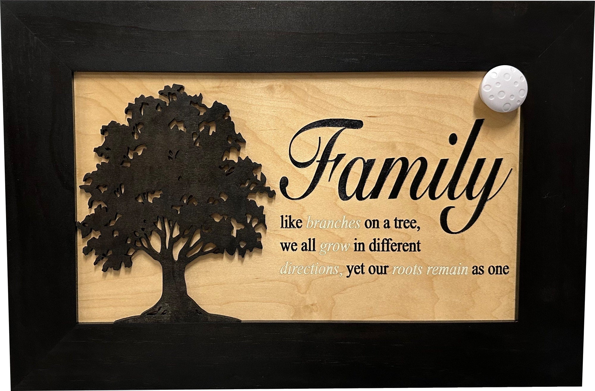 Decorative Secured Gun Storage Cabinet with Family Branches (Black) Armadillo Safe and Vault