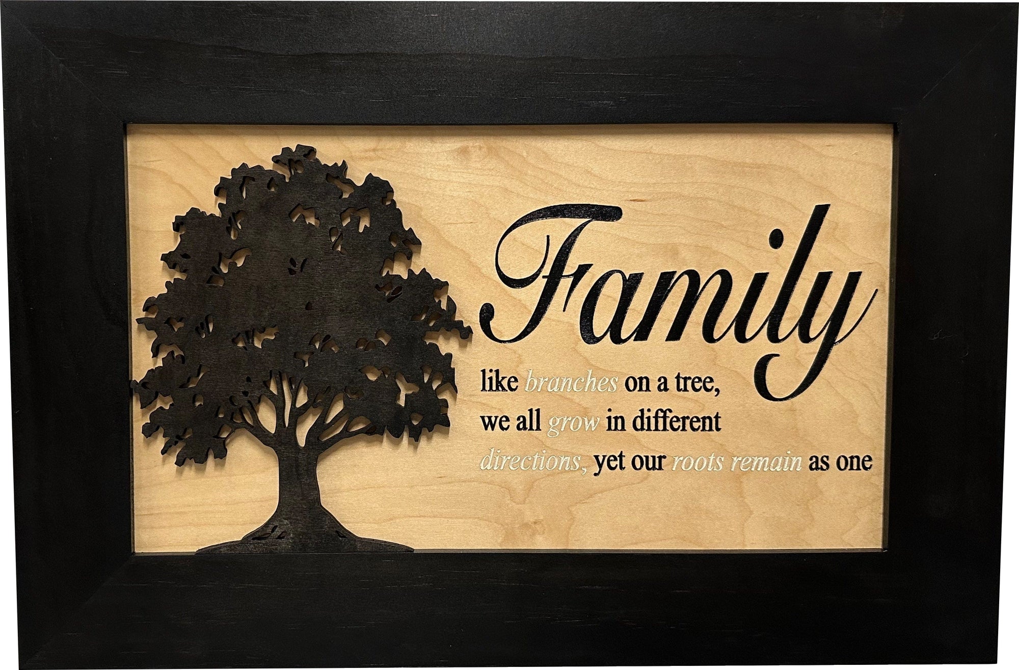 Decorative Secured Gun Storage Cabinet with Family Branches (Black) Armadillo Safe and Vault