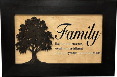 Decorative Secured Gun Storage Cabinet with Family Branches (Black) Armadillo Safe and Vault