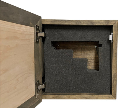 Decorative Wooden Gun Safe with Hummingbird and Hibiscus Armadillo Safe and Vault