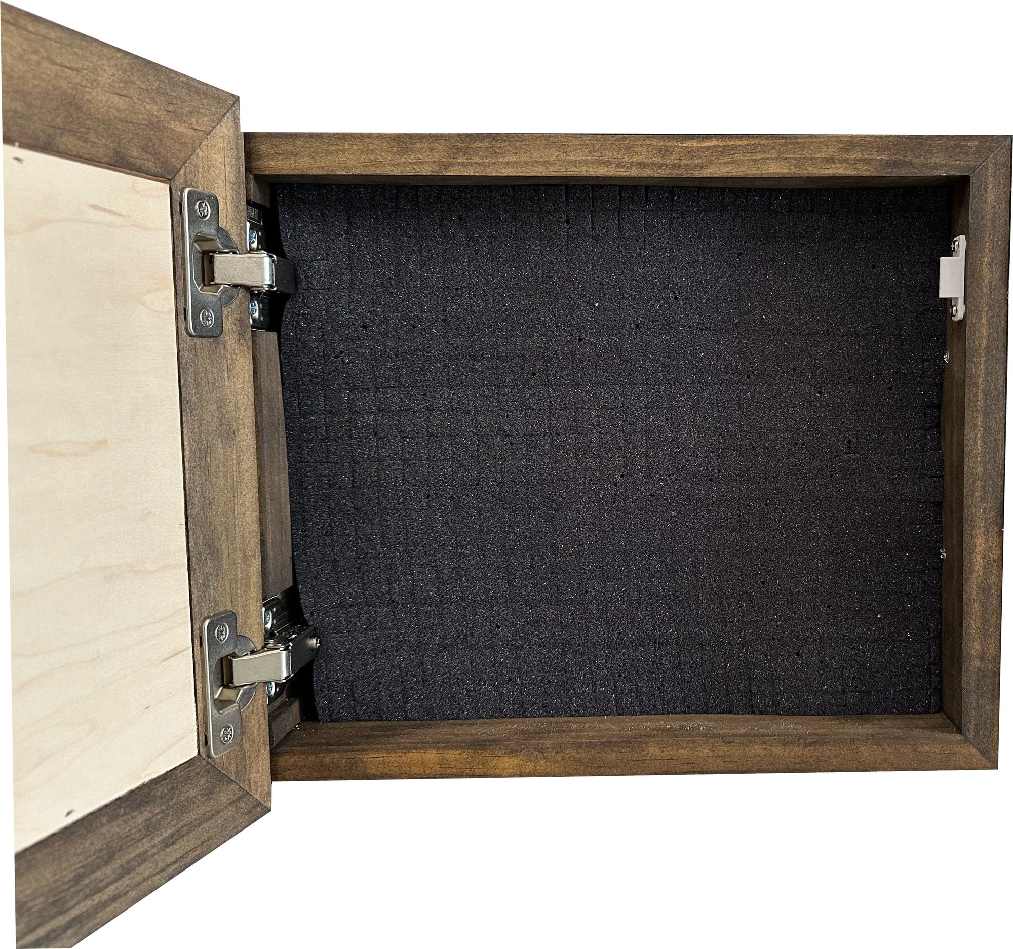 Hidden Gun Safe Recessed In Wall With Luke 11:21 Bible Verse Decoration - Recess In The Wall or Mount On The Wall by Bellewood Designs Armadillo Safe and Vault