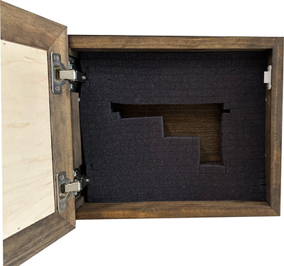 Hidden Gun Safe Recessed In Wall With Luke 11:21 Bible Verse Decoration - Recess In The Wall or Mount On The Wall by Bellewood Designs Armadillo Safe and Vault