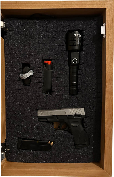 Hidden Gun Storage Tree Roots Silhouette Concealment Shelf Armadillo Safe and Vault