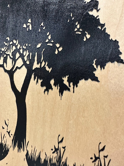 Hidden Gun Storage Tree Roots Silhouette Concealment Shelf Armadillo Safe and Vault