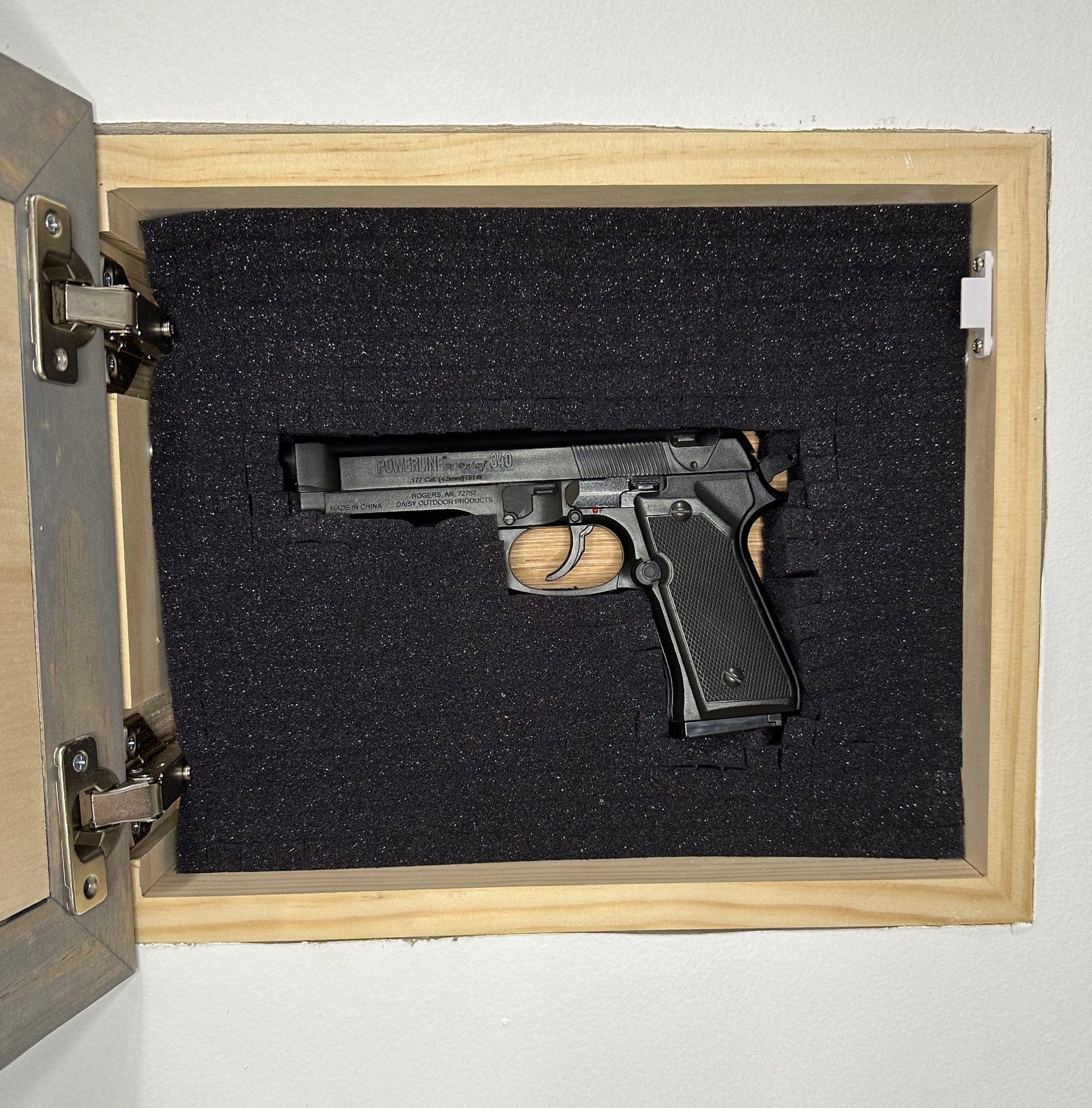 In Wall Gun Safe with Decorative Front Always Kiss Me Goodnight to Securely Store Your Gun In The Wall Armadillo Safe and Vault