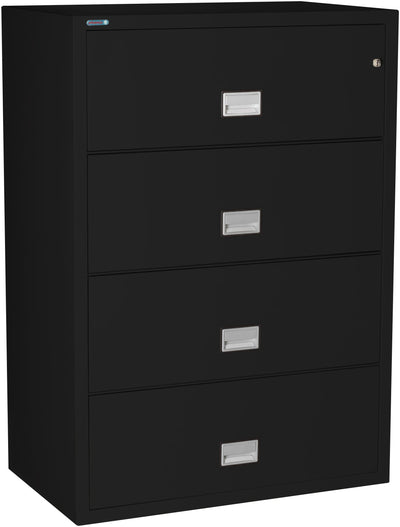 Phoenix LAT4W38 Lateral 38 inch 4-Drawer Fireproof File Cabinet with Water Seal Armadillo Safe and Vault