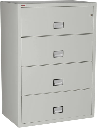 Phoenix LAT4W38 Lateral 38 inch 4-Drawer Fireproof File Cabinet with Water Seal Armadillo Safe and Vault