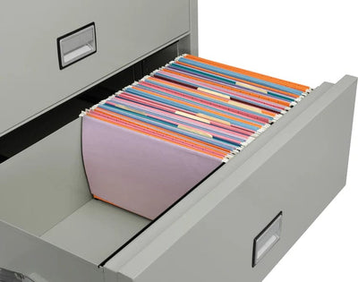 Phoenix LAT4W38 Lateral 38 inch 4-Drawer Fireproof File Cabinet with Water Seal Armadillo Safe and Vault