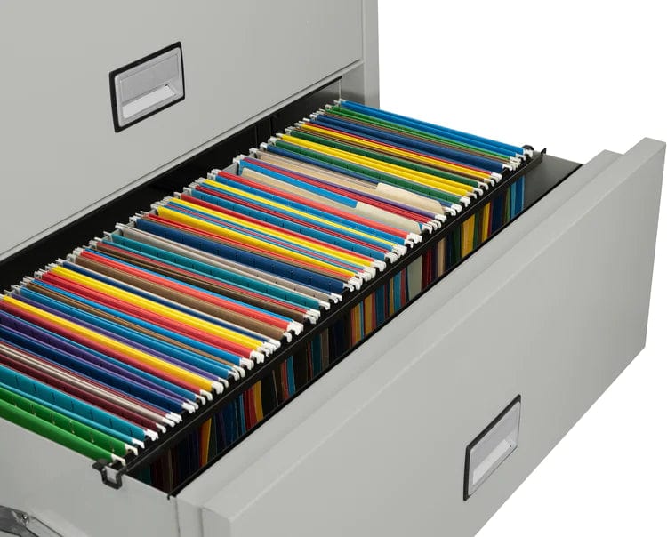 Phoenix LAT4W38 Lateral 38 inch 4-Drawer Fireproof File Cabinet with Water Seal Armadillo Safe and Vault