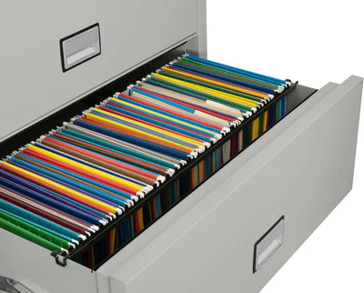 Phoenix LAT4W38 Lateral 38 inch 4-Drawer Fireproof File Cabinet with Water Seal Armadillo Safe and Vault