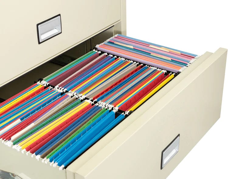 Phoenix LAT4W38 Lateral 38 inch 4-Drawer Fireproof File Cabinet with Water Seal Armadillo Safe and Vault
