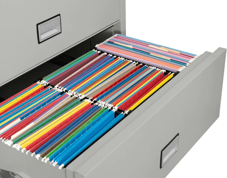 Phoenix LAT4W38 Lateral 38 inch 4-Drawer Fireproof File Cabinet with Water Seal Armadillo Safe and Vault