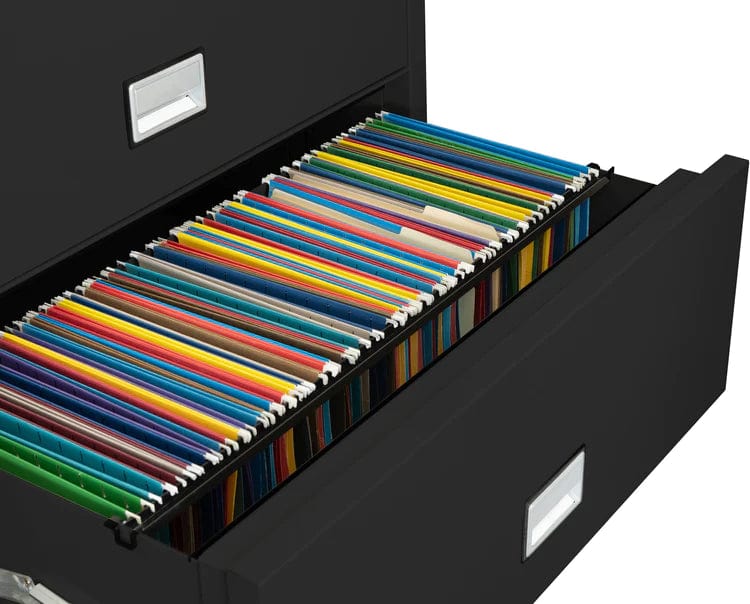 Phoenix LAT4W38 Lateral 38 inch 4-Drawer Fireproof File Cabinet with Water Seal Armadillo Safe and Vault