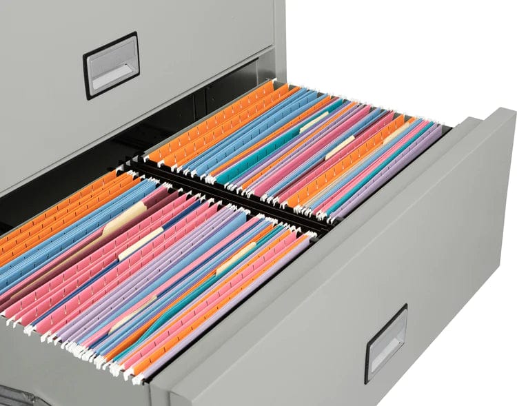 Phoenix LAT4W38 Lateral 38 inch 4-Drawer Fireproof File Cabinet with Water Seal Armadillo Safe and Vault