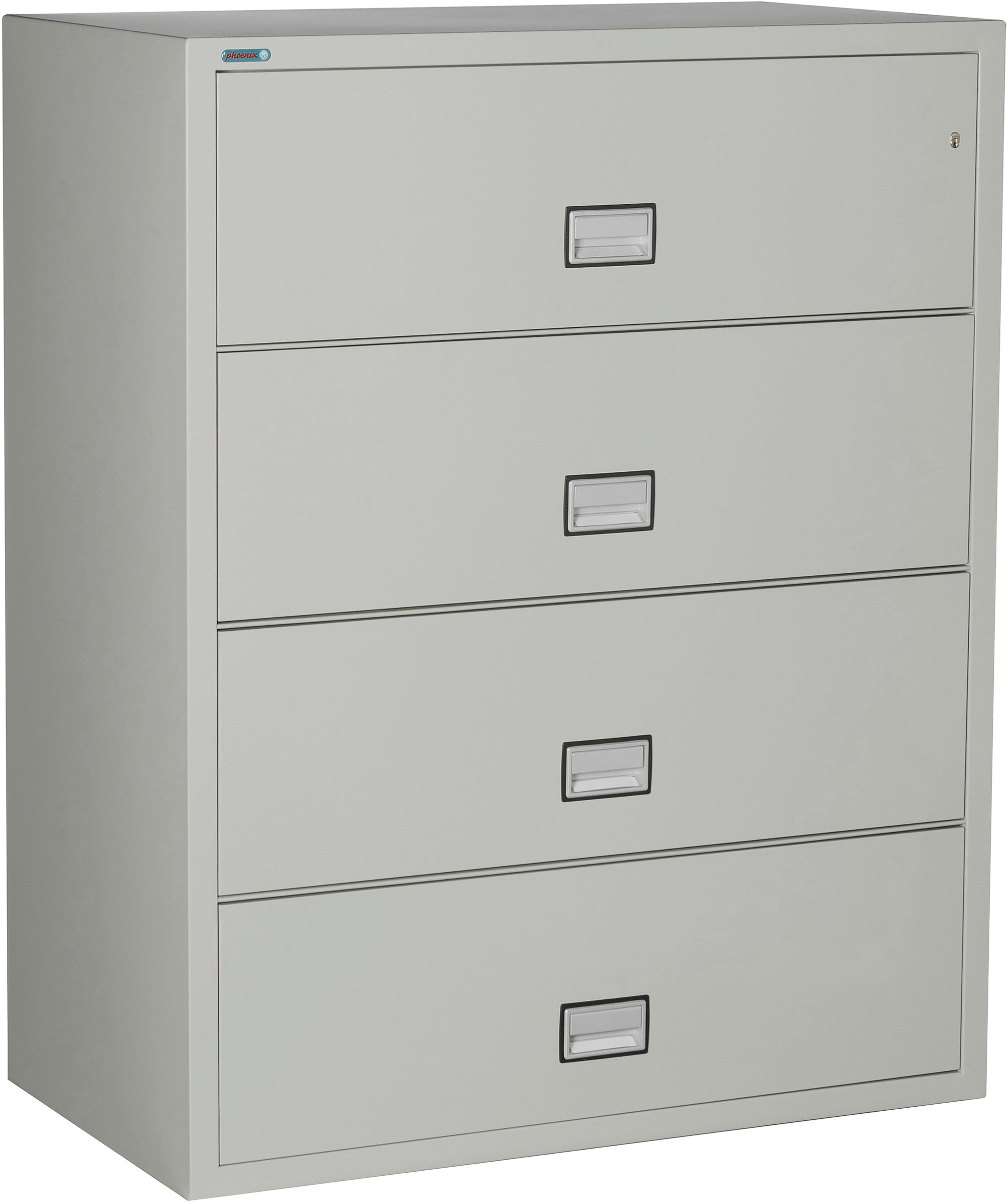 Phoenix LAT4W44 Lateral 44 inch 4-Drawer Fireproof File Cabinet with Water Seal Armadillo Safe and Vault