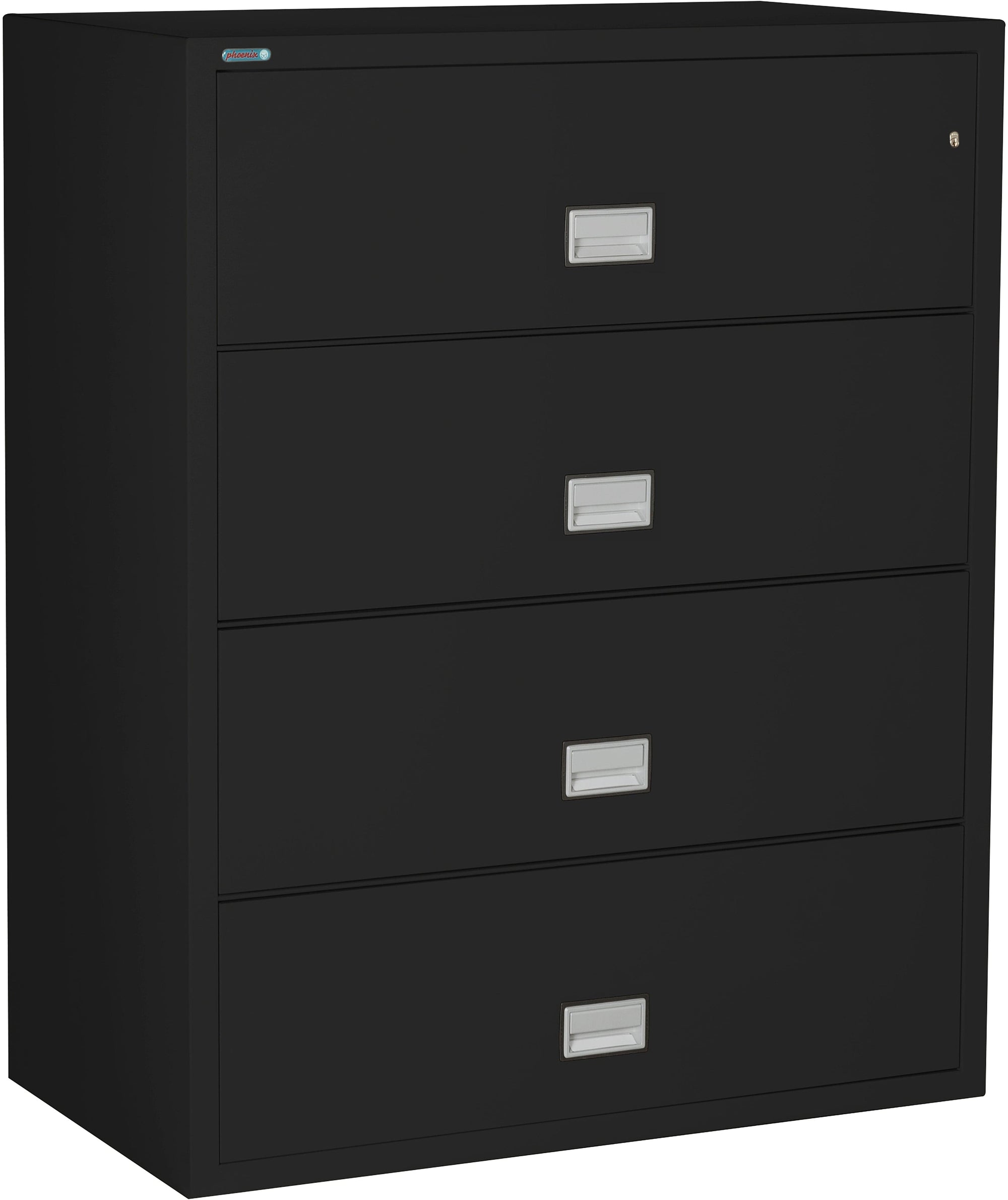 Phoenix LAT4W44 Lateral 44 inch 4-Drawer Fireproof File Cabinet with Water Seal Armadillo Safe and Vault