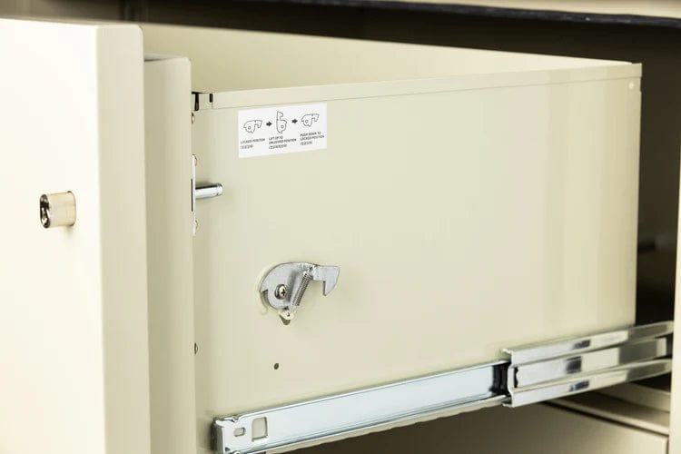 Phoenix LAT4W44 Lateral 44 inch 4-Drawer Fireproof File Cabinet with Water Seal Armadillo Safe and Vault
