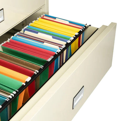 Phoenix LAT4W44 Lateral 44 inch 4-Drawer Fireproof File Cabinet with Water Seal Armadillo Safe and Vault