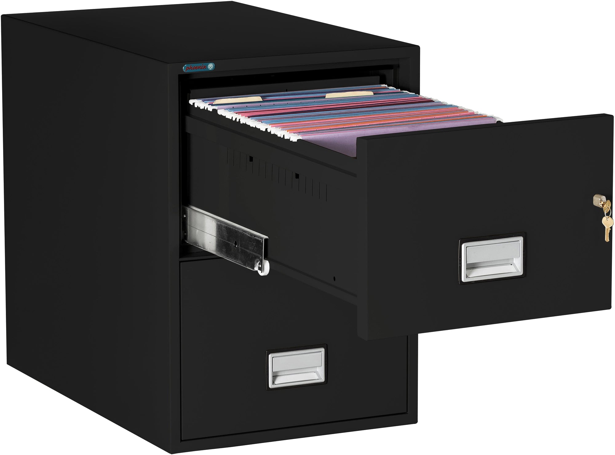 Phoenix LGL2W31 Vertical 31 inch 2-Drawer Legal Fireproof File Cabinet with Water Seal Armadillo Safe and Vault
