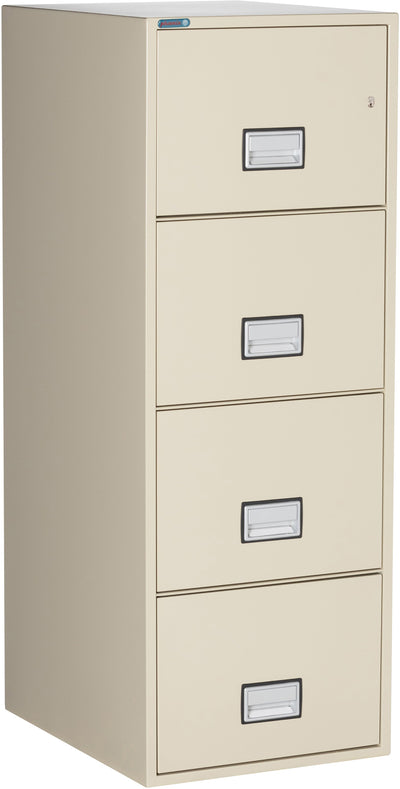 Phoenix LGL4W25 Vertical 25 inch 4-Drawer Legal Fireproof File Cabinet with Water Seal Armadillo Safe and Vault