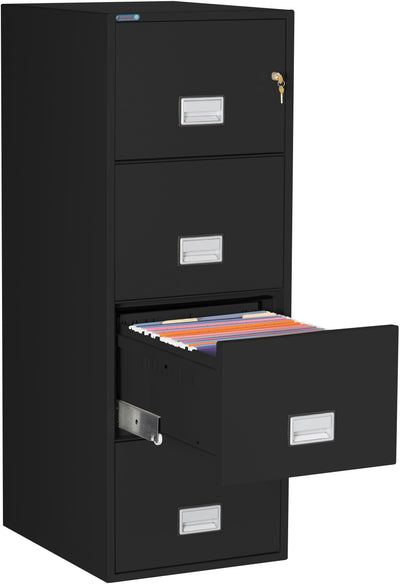 Phoenix LGL4W25 Vertical 25 inch 4-Drawer Legal Fireproof File Cabinet with Water Seal Armadillo Safe and Vault