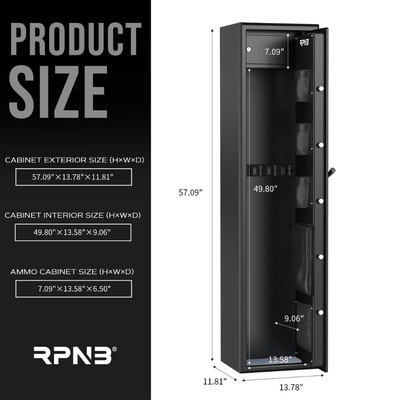 RPNB Biometric RP5FR Rifle Safe Armadillo Safe and Vault