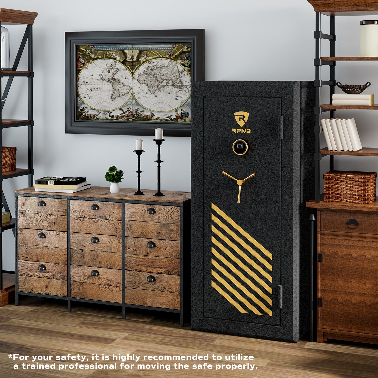 RPNB Biometric RPFS24 Fireproof 24 Gun Safe Armadillo Safe and Vault