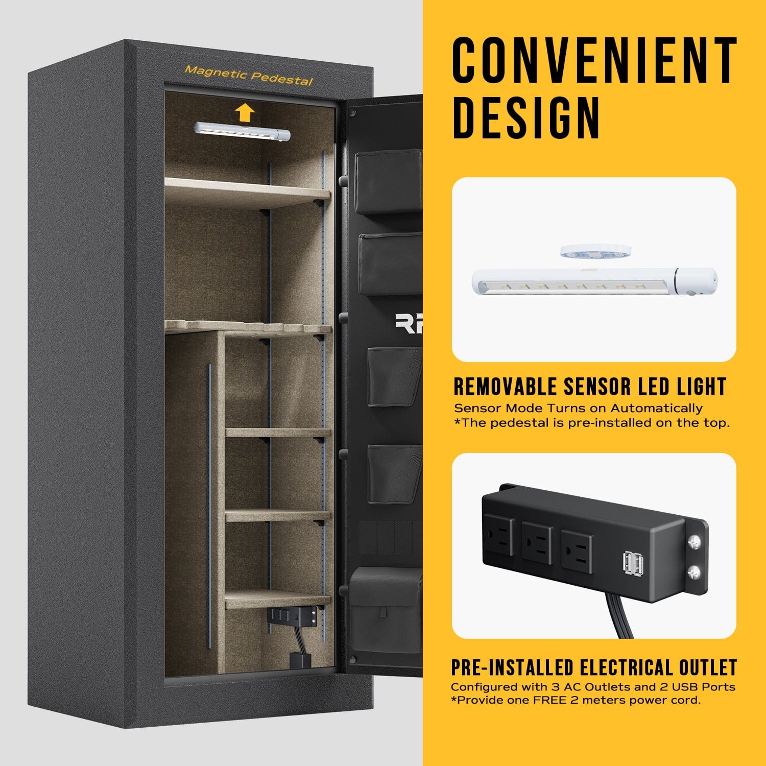 RPNB Biometric RPFS24 Fireproof 24 Gun Safe Armadillo Safe and Vault