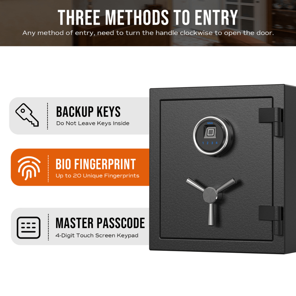 RPNB Biometric RPFS40 Fireproof Safe Armadillo Safe and Vault