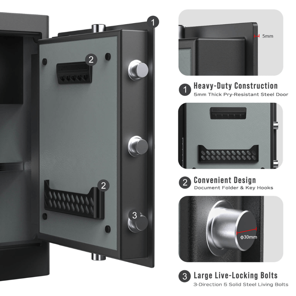 RPNB Biometric RPHS60 Home Safe Armadillo Safe and Vault
