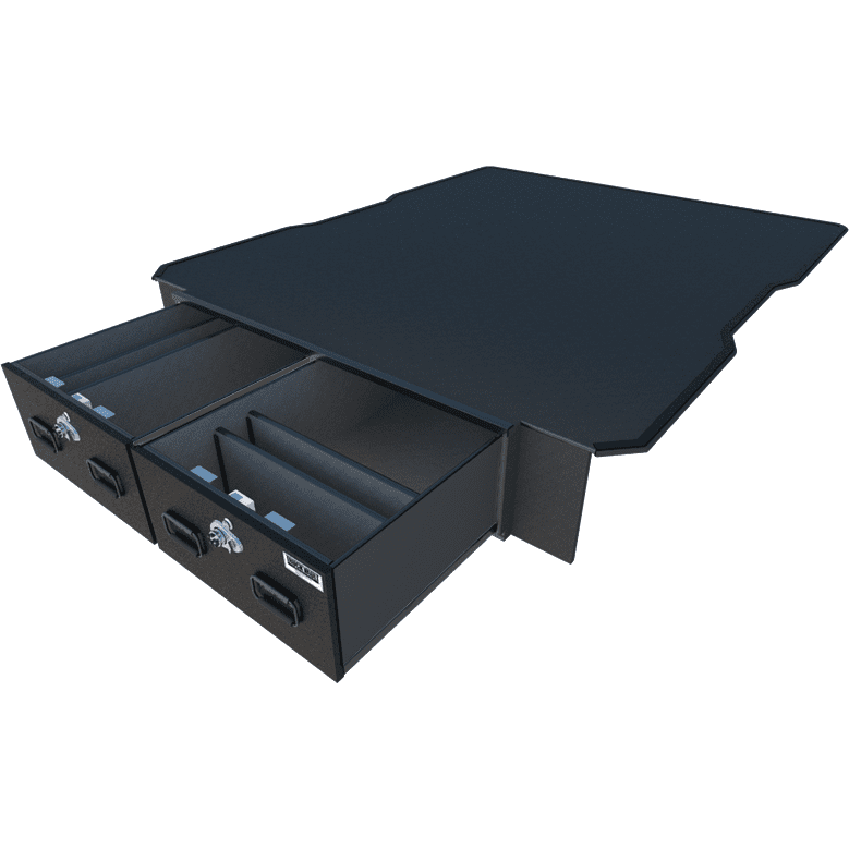 EXTREME TruckVault Mid size PICKUP (<44 wide) 2 drawer Armadillo Safe and Vault