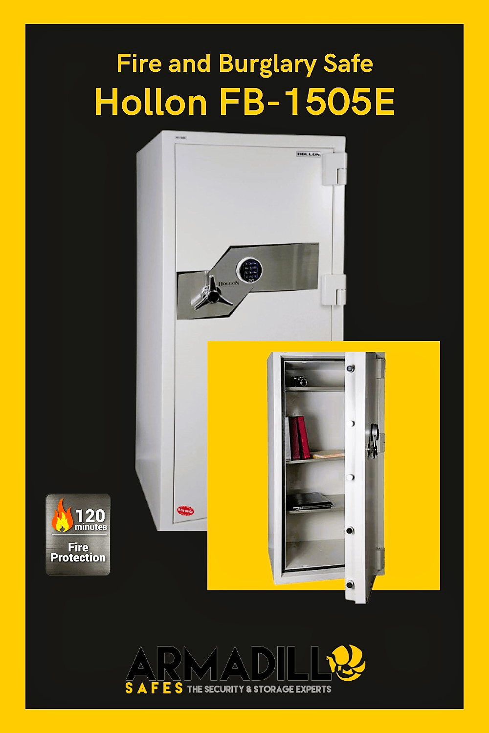 Hollon FB-1505E Fire and Burglary Safe Armadillo Safe and Vault