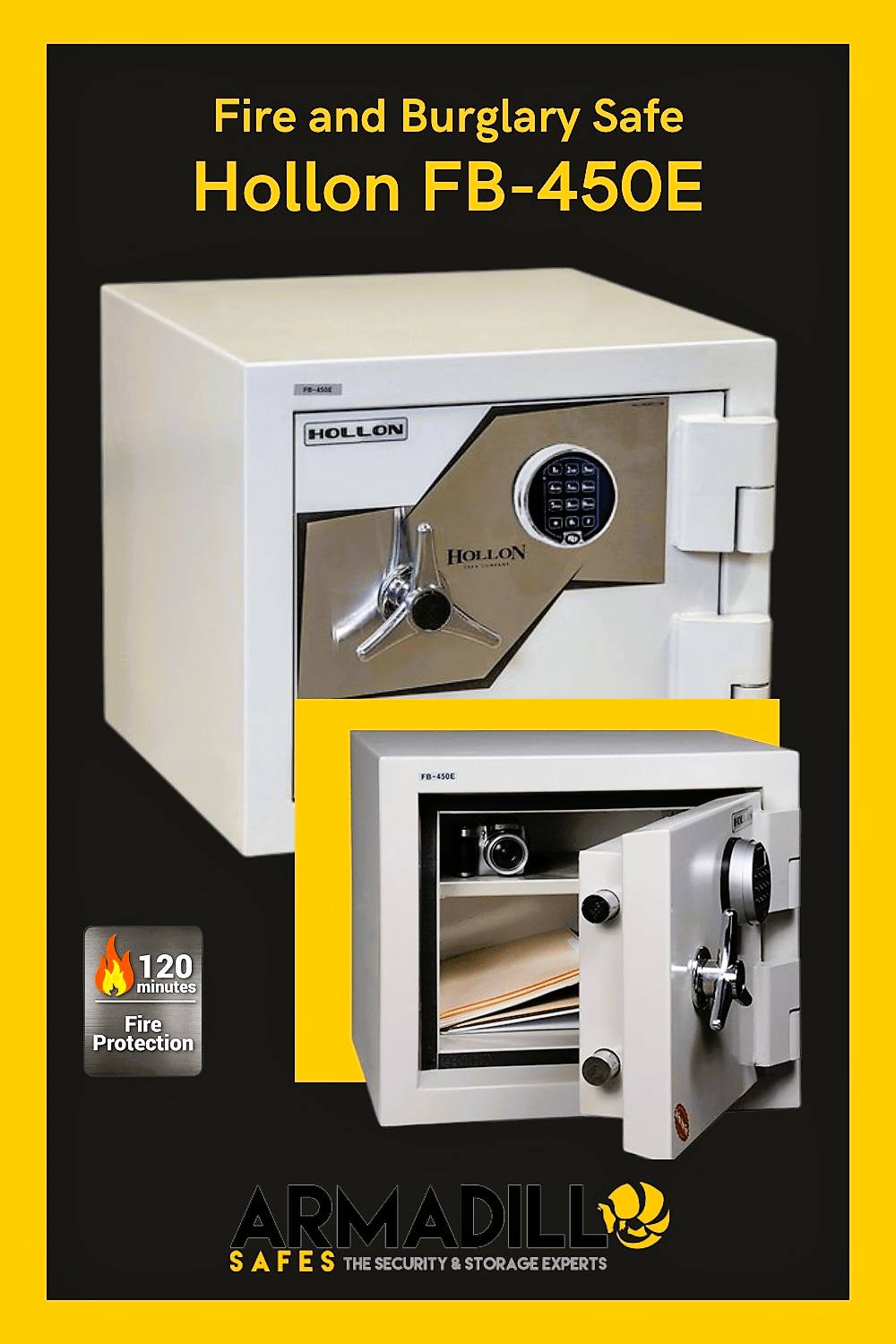 Hollon FB-450E Fire and Burglary Safe Armadillo Safe and Vault