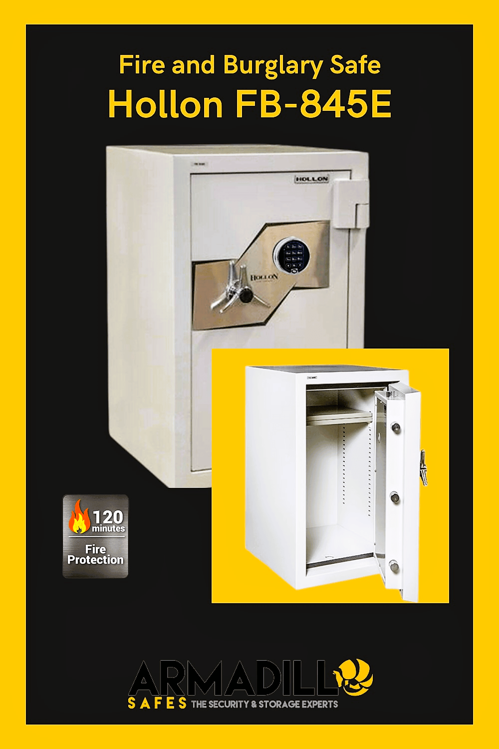 Hollon FB-845E Fire and Burglary Safe Armadillo Safe and Vault