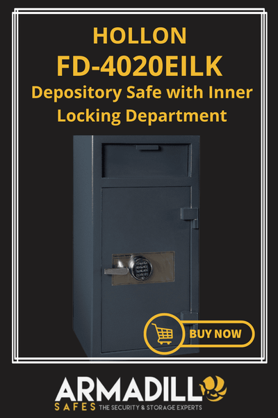Hollon FD-4020EILK Depository Safe with Inner Locking Department Armadillo Safe and Vault