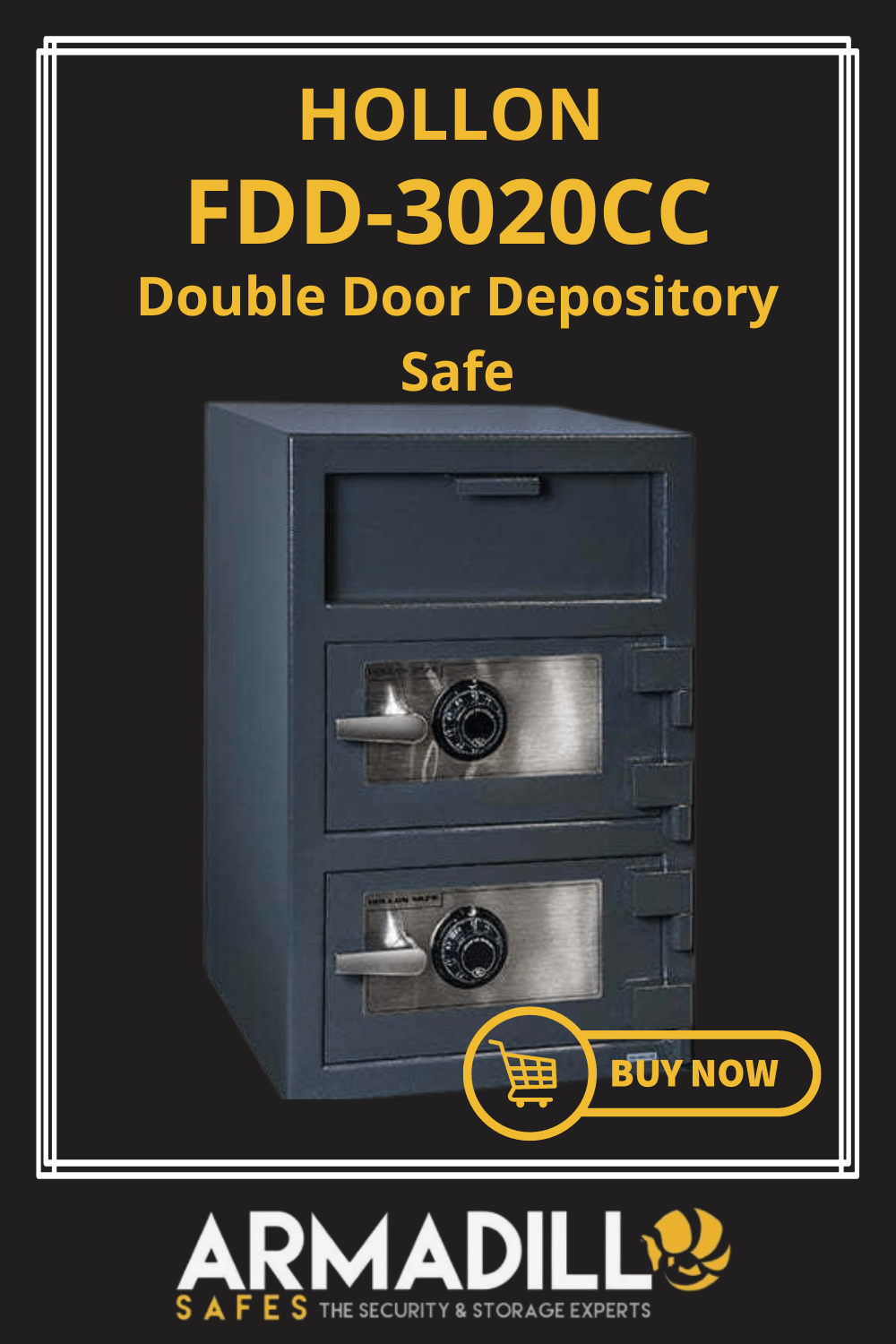 Hollon FDD-3020CC Double Door Depository Safe Armadillo Safe and Vault