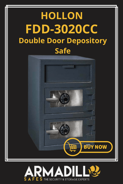 Hollon FDD-3020CC Double Door Depository Safe Armadillo Safe and Vault