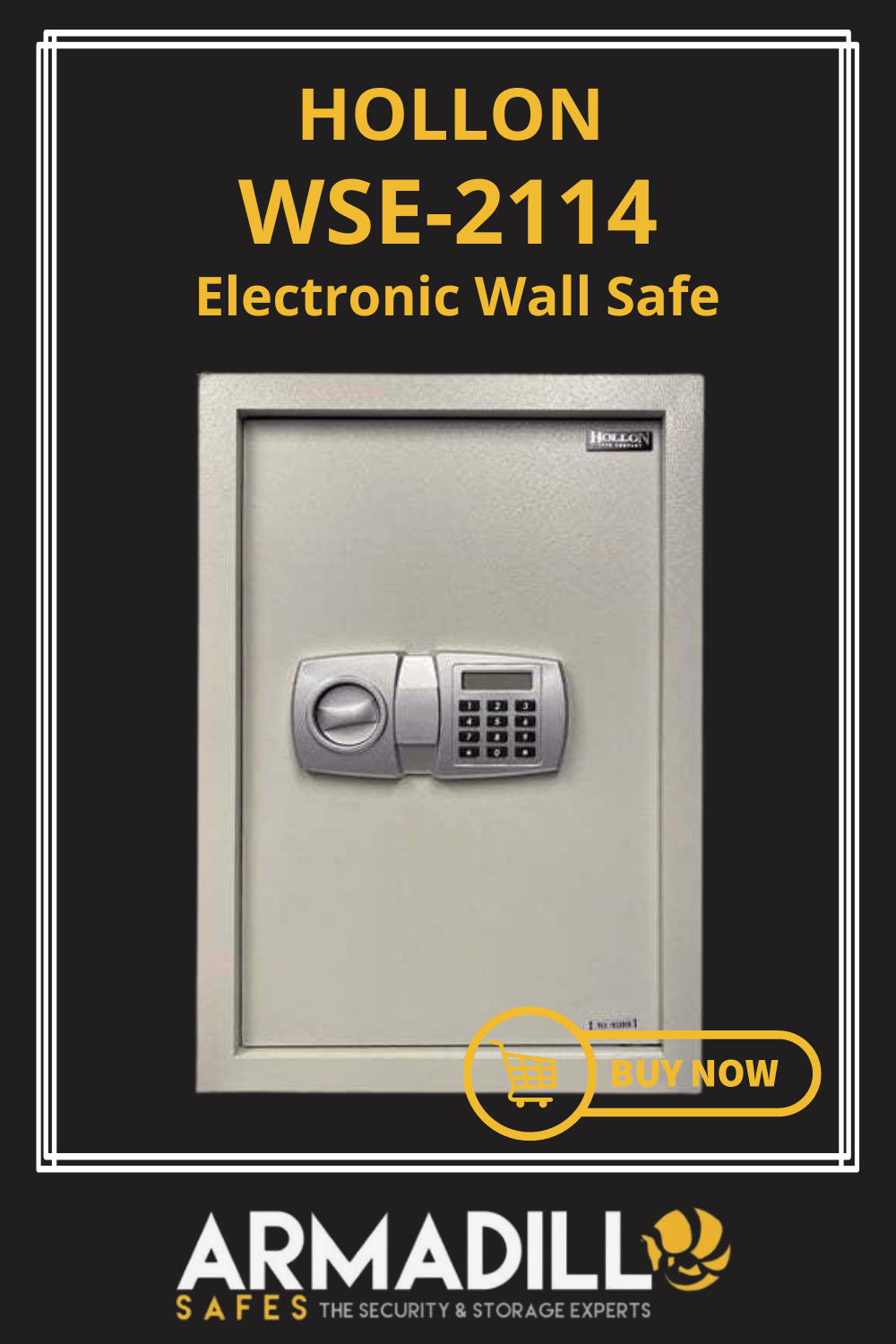 Hollon WSE-2114 Electronic Wall Safe Armadillo Safe and Vault