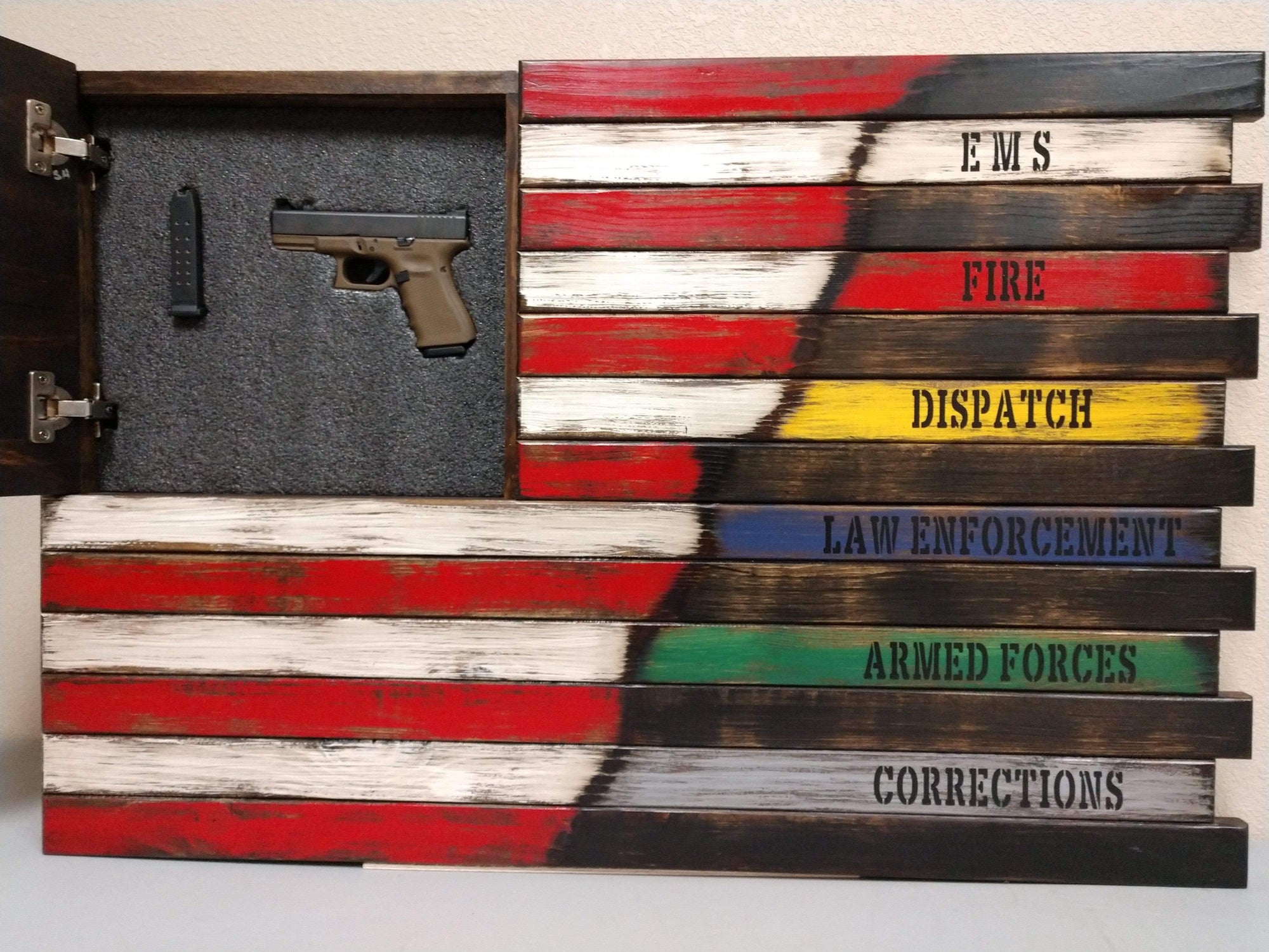 Liberty Home "Heroes" Concealment Flag Armadillo Safe and Vault