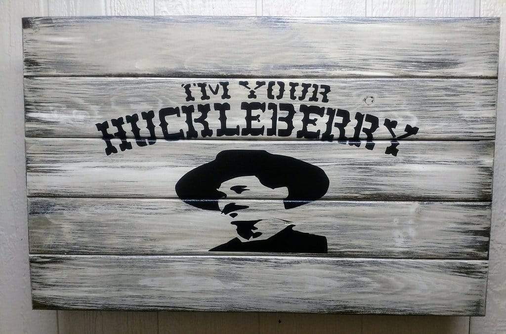 Liberty Home I'm Your Huckleberry Hidden Gun Storage Sign Armadillo Safe and Vault