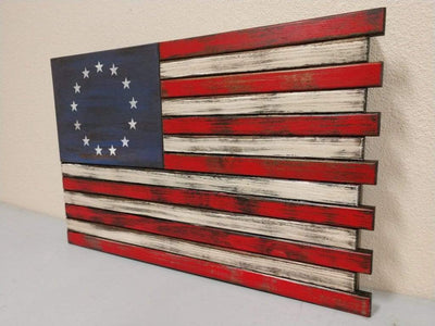 Liberty Home Large American Flag Gun Concealment Case With 2 Compartments Armadillo Safe and Vault