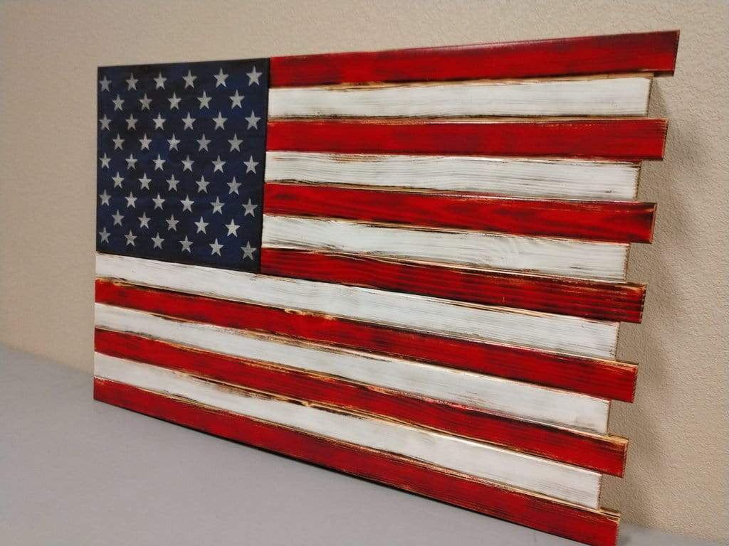 Liberty Home Large American Flag Gun Concealment Case With 2 Compartments Armadillo Safe and Vault