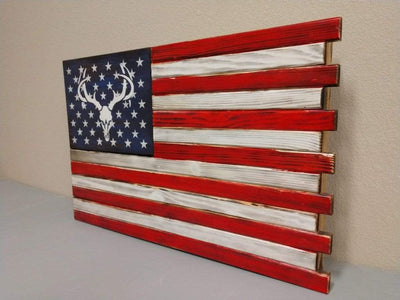 Liberty Home Large American Flag Gun Concealment Case With 2 Compartments Armadillo Safe and Vault