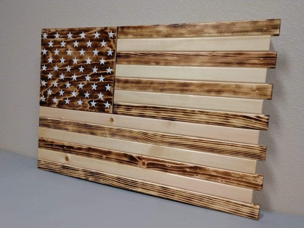 Liberty Home Large American Flag Gun Concealment Case With 2 Compartments Armadillo Safe and Vault