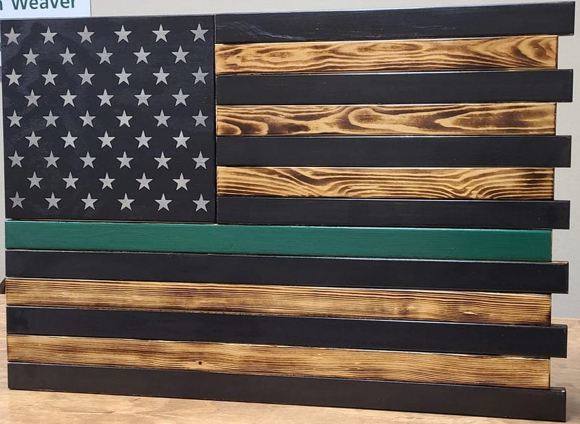 Liberty Home Large American Flag Gun Concealment Case With 2 Compartments Armadillo Safe and Vault