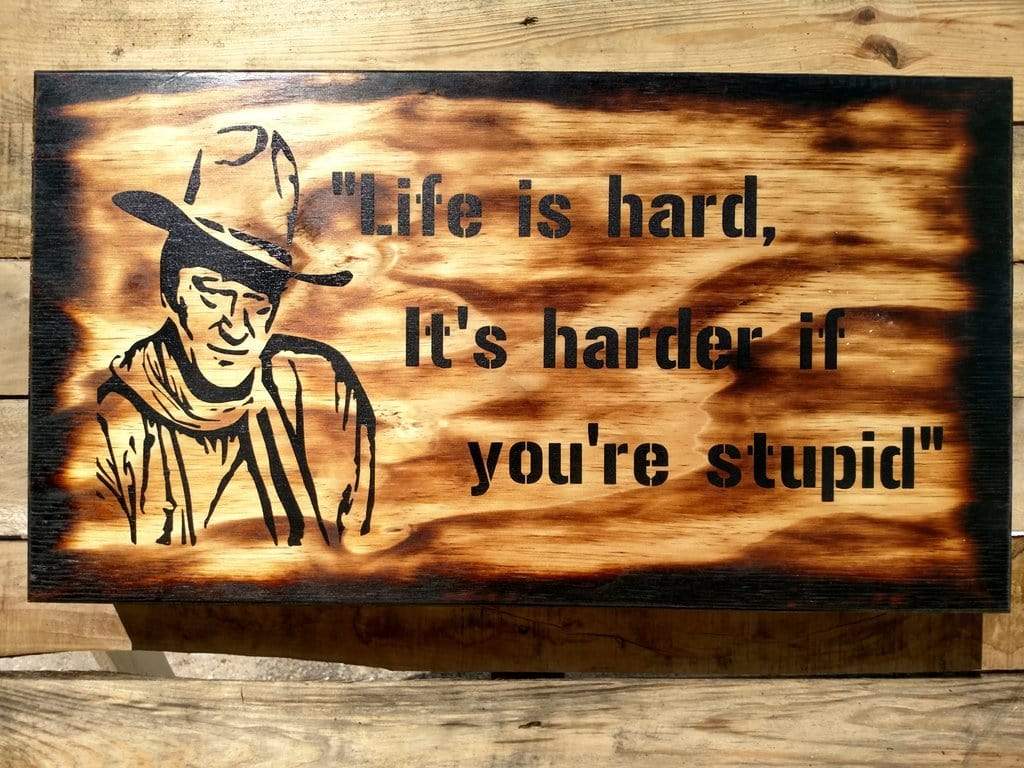 Liberty Home "Life Is Hard" Mini Gun Storage Sign Armadillo Safe and Vault