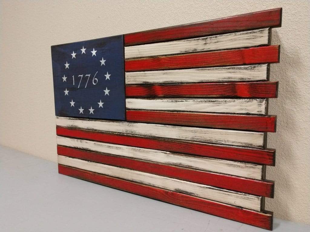 Liberty Home Small American Flag Gun Concealment Case with 2 Compartments Armadillo Safe and Vault